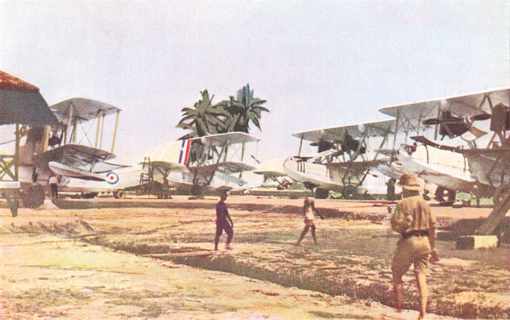 SINGAPORE. Four Southampton Napiers at Singapore Air Base 1930 old print